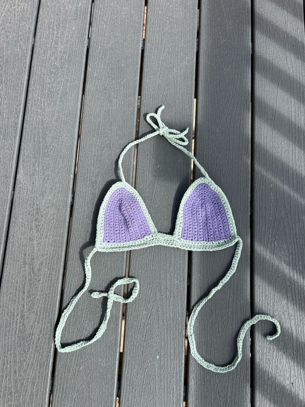 Crochet bikini top